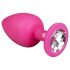 Easytoys Diamond - Large Pink Anal Plug with White Gem