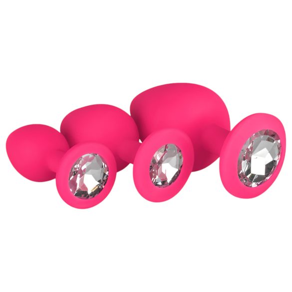 Easytoys Diamond - Pink Anal Plug Set