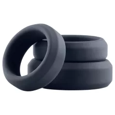 Boners - Silicone Cock Ring Set - 3 Pack (Gray)