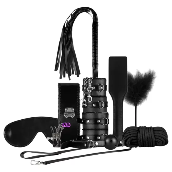 Advanced BDSM Kit - 14 Piece (Black)