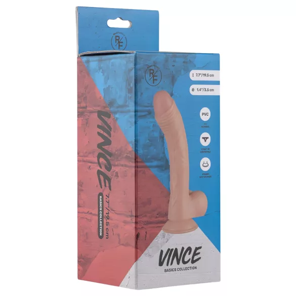 Real Fantasy Vince - Natural 19.5cm Dildo with Detailed Texture