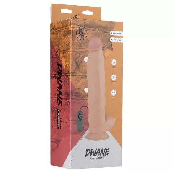 Real Fantasy Dwane - Rechargeable Lifelike Vibrator - 31cm (Natural)