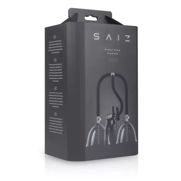 Saiz Premium Dual Breast Pump - Compact (Clear-Black)