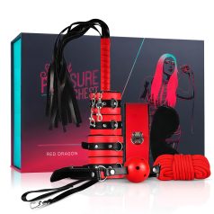 Advanced Secret Pleasure Set - 10-Piece BDSM Kit (Red)