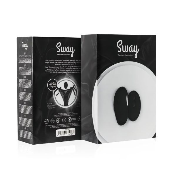 Sway No.3 - rechargeable, remote control, vibrating panties - black (S-L)