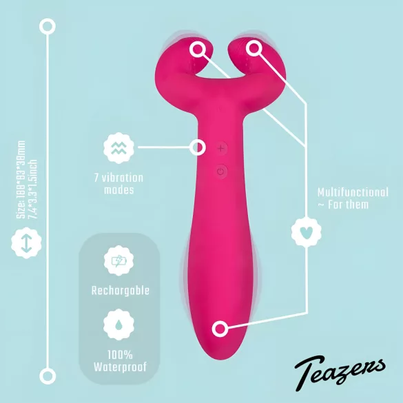 Easytoys Couple - Rechargeable, Waterproof Partner Vibrator (Pink)