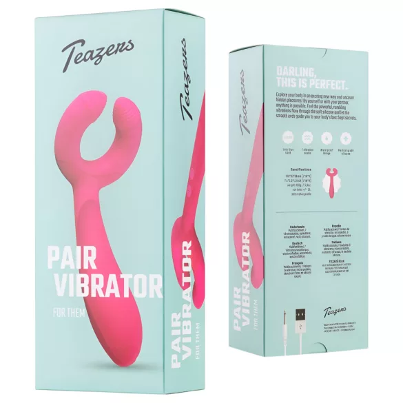 Easytoys Couple - Rechargeable, Waterproof Partner Vibrator (Pink)