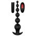 Cheeky Love - Rechargeable Beaded Anal Vibrator with Remote (Black)
