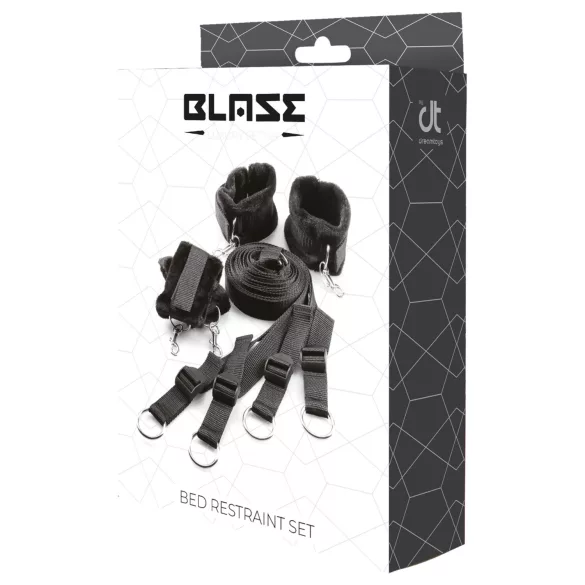 Dreamtoys Blaze - bed restraint bondage set (black)