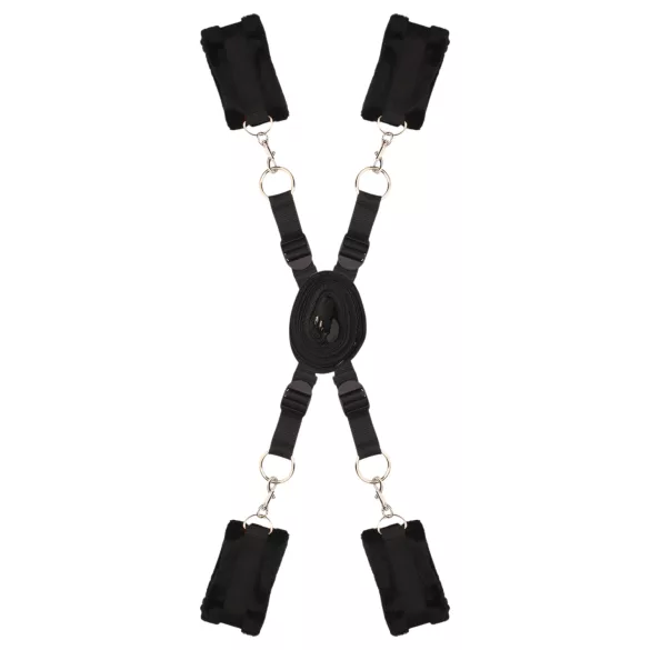 Dreamtoys Blaze - bed restraint bondage set (black)
