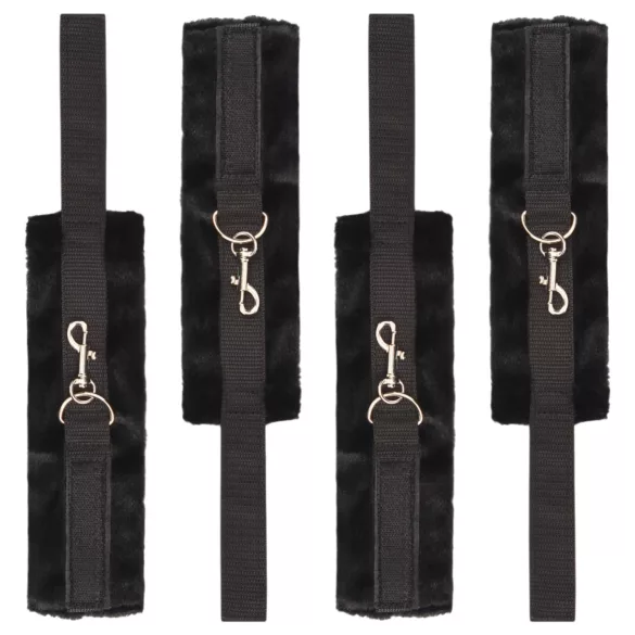 Dreamtoys Blaze - bed restraint bondage set (black)