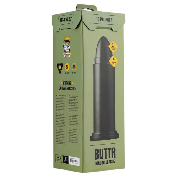 BUTTR 10 Pounder - Suction Cup Large Dildo (Black)