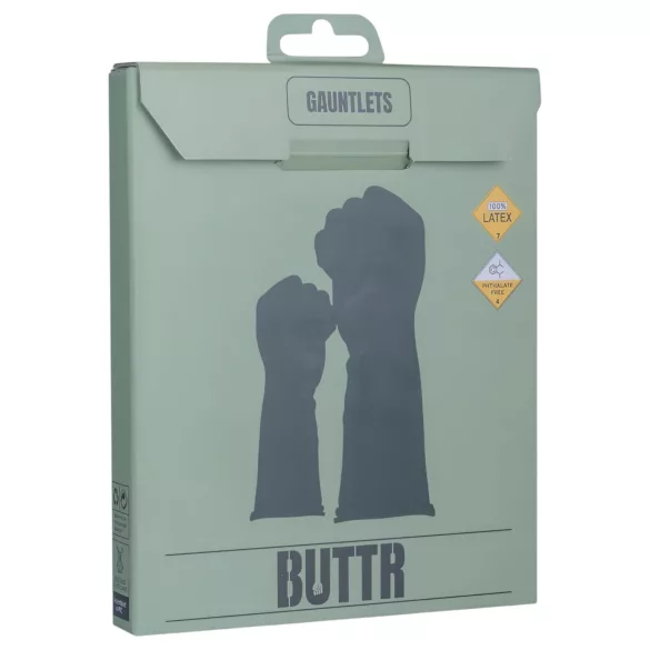BUTTR Gauntlets - latex fisting gloves (black)