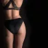 Pantyrebel - rechargeable, remote-controlled vibrating black knickers (S-L)
