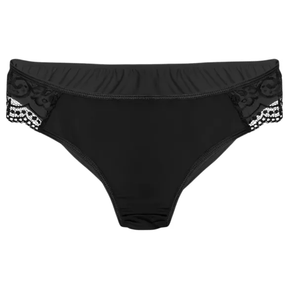 Pantyrebel - rechargeable, remote-controlled vibrating black knickers (S-L)