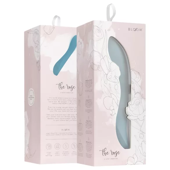 Bloom Rose - Rechargeable Silicone G-Spot Vibrator (Turquoise)