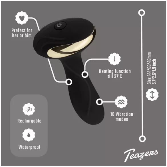 Teazers - heated anal vibrator and prostate stimulator (black)