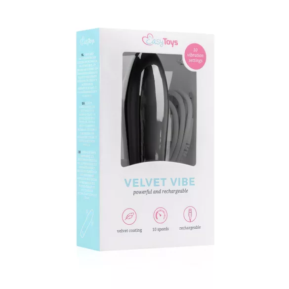 Easytoys Velvet Vibe - Rechargeable Black Wand Vibrator