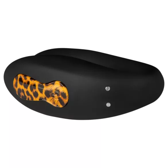 Panthra Zuna - rechargeable, waterproof couples’ vibrator (leopard-black)