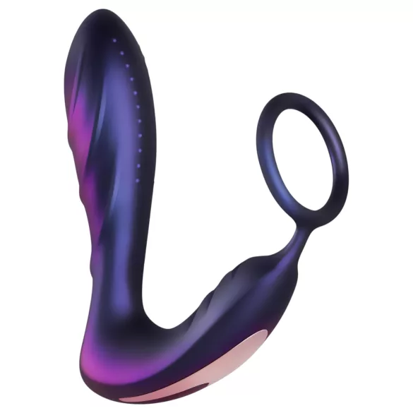 Hueman Black Hole - remote‑control anal vibrator with penis ring (purple)