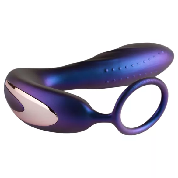 Hueman Black Hole - remote‑control anal vibrator with penis ring (purple)