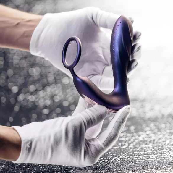 Hueman Black Hole - Purple Remote Anal Vibrator with Cock Ring