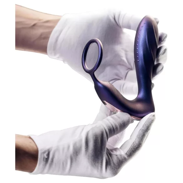 Hueman Black Hole - remote‑control anal vibrator with penis ring (purple)