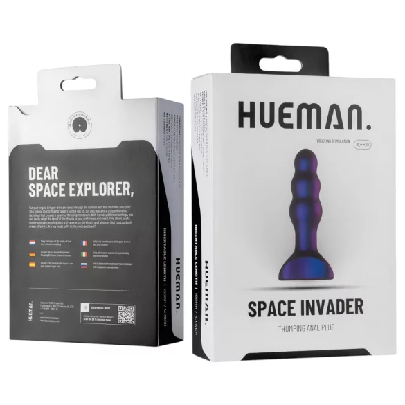 Hueman Space Inveder - rechargeable anal vibrator (purple)