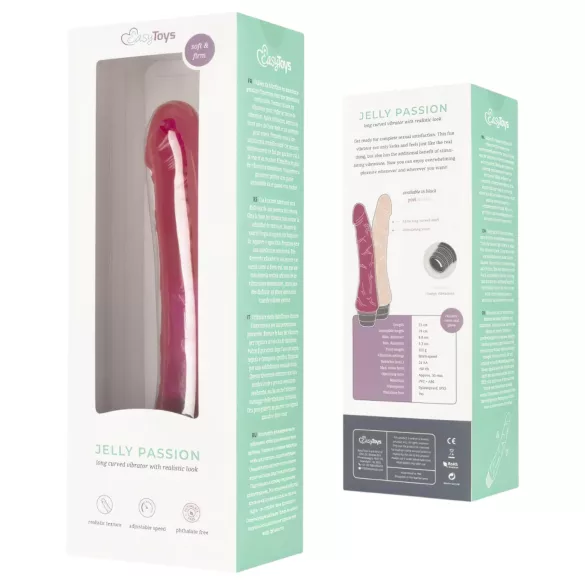 Easytoys Jelly Passion - Realistic Vibrator (Pink)