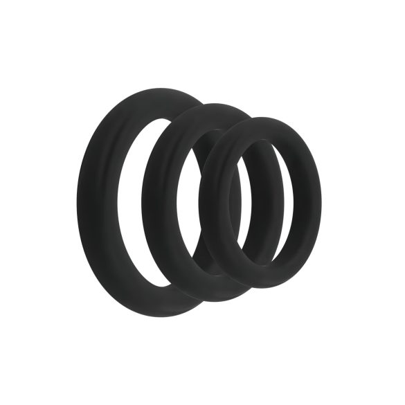 Easytoys Explore Ring - 3-Piece Black Penis Ring Set