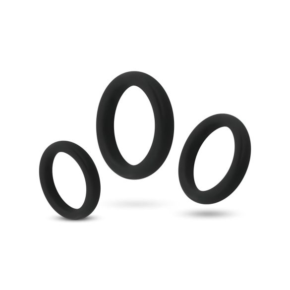 Easytoys Explore Ring - 3-Piece Black Penis Ring Set