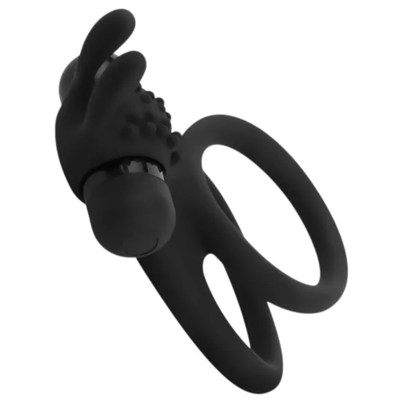 Easytoys Share Ring - Vibrating Black Penis & Testicle Ring