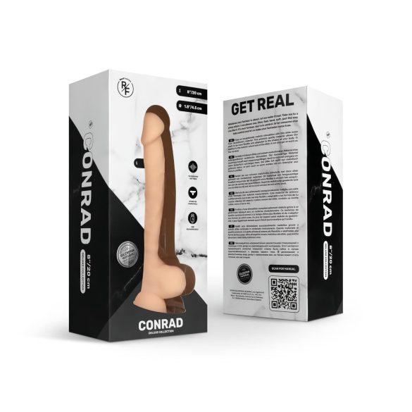 Real Fantasy Conrad - Suction Cup Vibrator - 20cm (Natural)