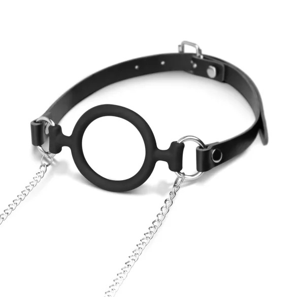 Bedroom Dreams - Silver & Black Mouth Gag and Nipple Clamps