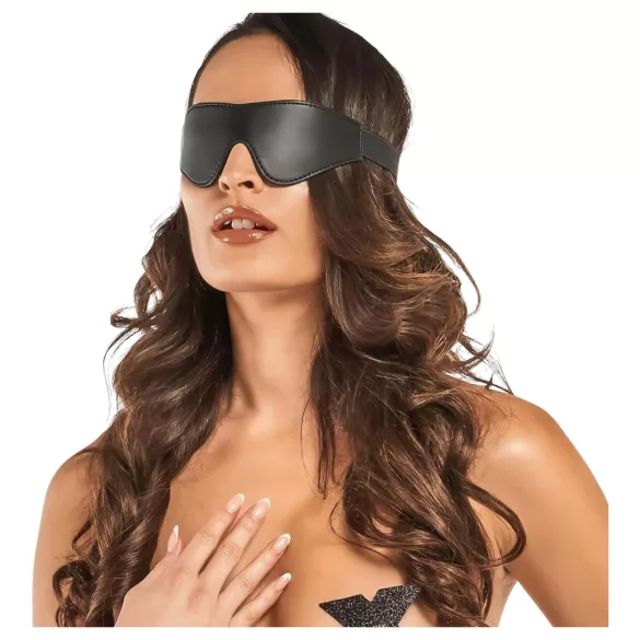 Bedroom Fantasies - Black Leather-Look Eye Mask
