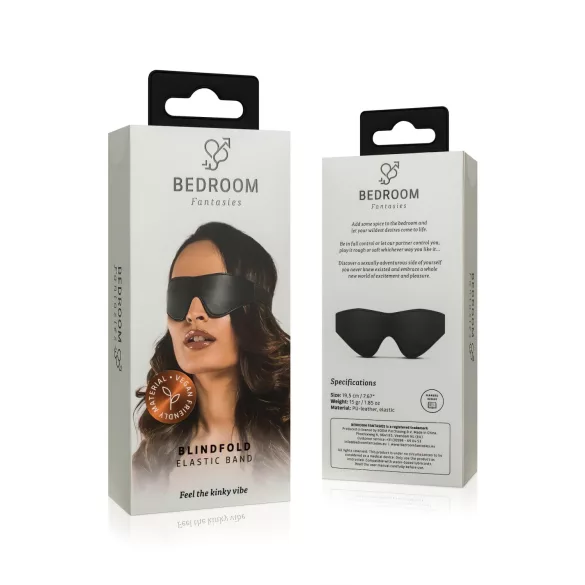 Bedroom Fantasies - Black Leather-Look Eye Mask