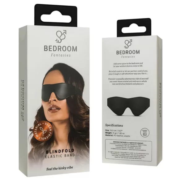 Bedroom Fantasies - Black Leather-Look Eye Mask