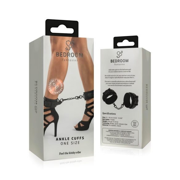 Bedroom Fantasies - Ankle Cuffs with Chain (Black)