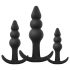 EasyToys - Beaded Anal Plug Set - 3 Pieces (Black)