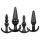 EasyToys - 4-Piece Anal Plug Set (Black)