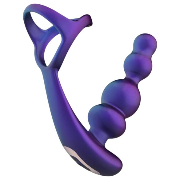 Hueman Stellar Force - Purple Anal Vibrator & Penis Ring Combo