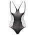 Christine - Open-Front Bodysuit - Black - Sizes S-L