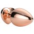 Gleaming Love - Aluminum Plug with Heart Stone - M (Rose Gold)