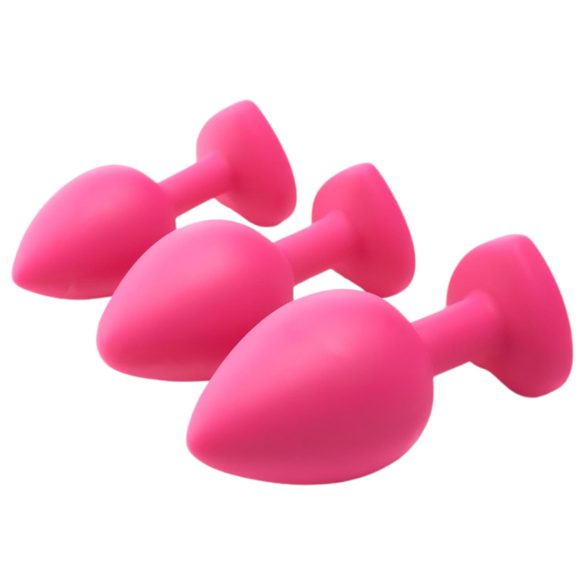 Flirts Anal Training Kit - 3-Piece Pink Plug Set