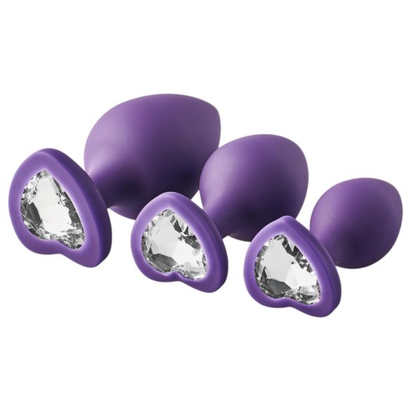 Flirts Purple Anal Training Kit - 3-Piece Plug Set
