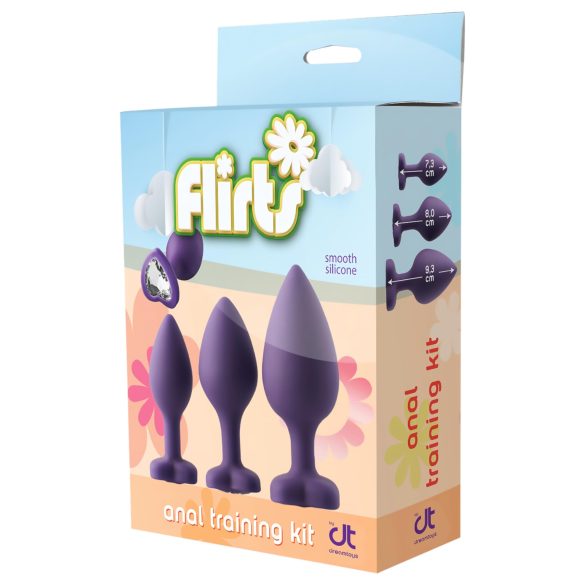 Flirts Purple Anal Training Kit - 3-Piece Plug Set