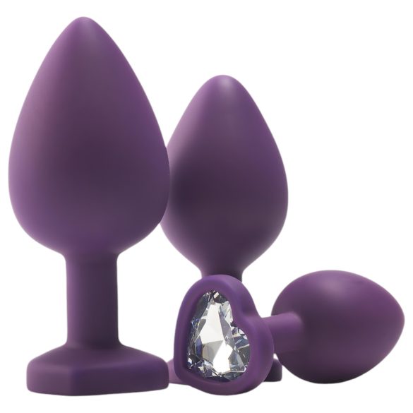 Flirts Purple Anal Training Kit - 3-Piece Plug Set