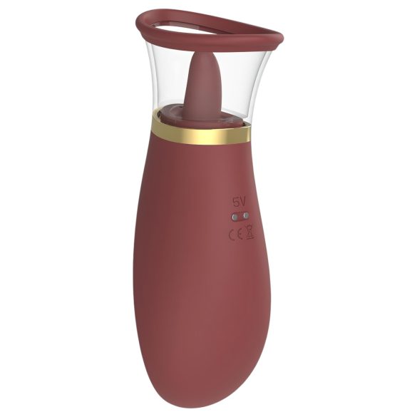 Dreamtoys Roxy - Suction & Lick Vibrator (Bordeaux)