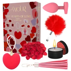 Dreamtoys Amour - Heart Vibrator Gift Set (Red)