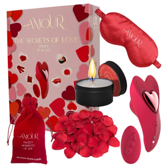 Dreamtoys Amour - wearable knicker vibrator set (red)